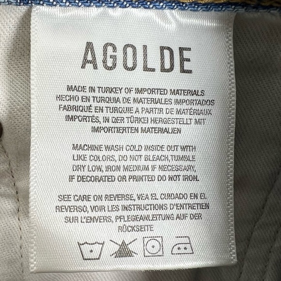 AGOLDE 90's Pinch Distressed Button-fly 100% Cotton Jeans Plus Size 32 - Picture 7 of 8